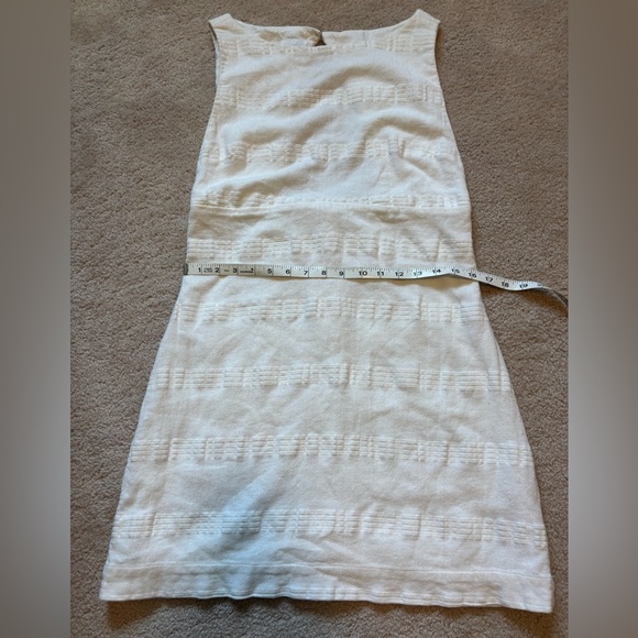 Free People Cotton/Linen White Dress size large - Picture 7 of 11